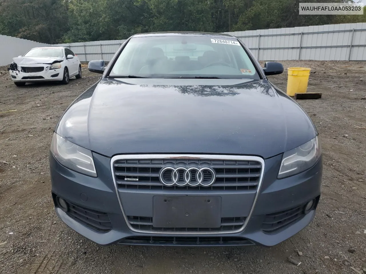 WAUHFAFL0AA053203 2010 Audi A4 Premium Plus