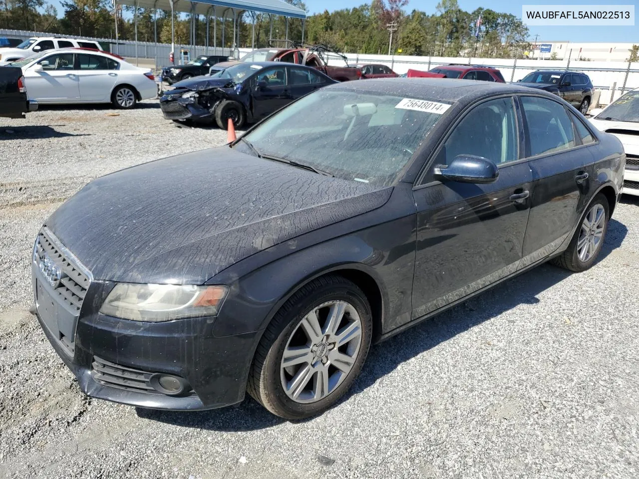 2010 Audi A4 Premium VIN: WAUBFAFL5AN022513 Lot: 75648014