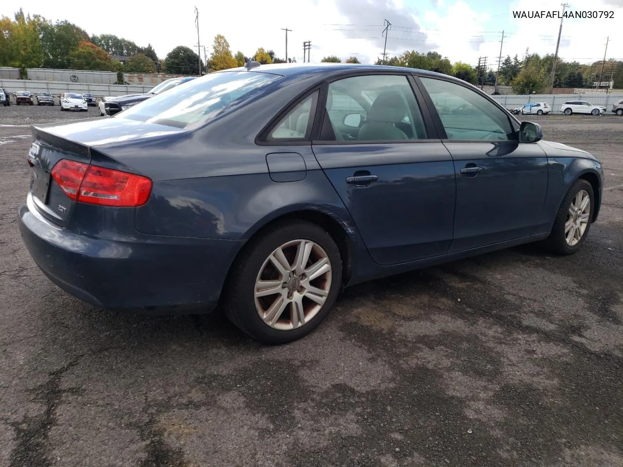 2010 Audi A4 Premium VIN: WAUAFAFL4AN030792 Lot: 76173954