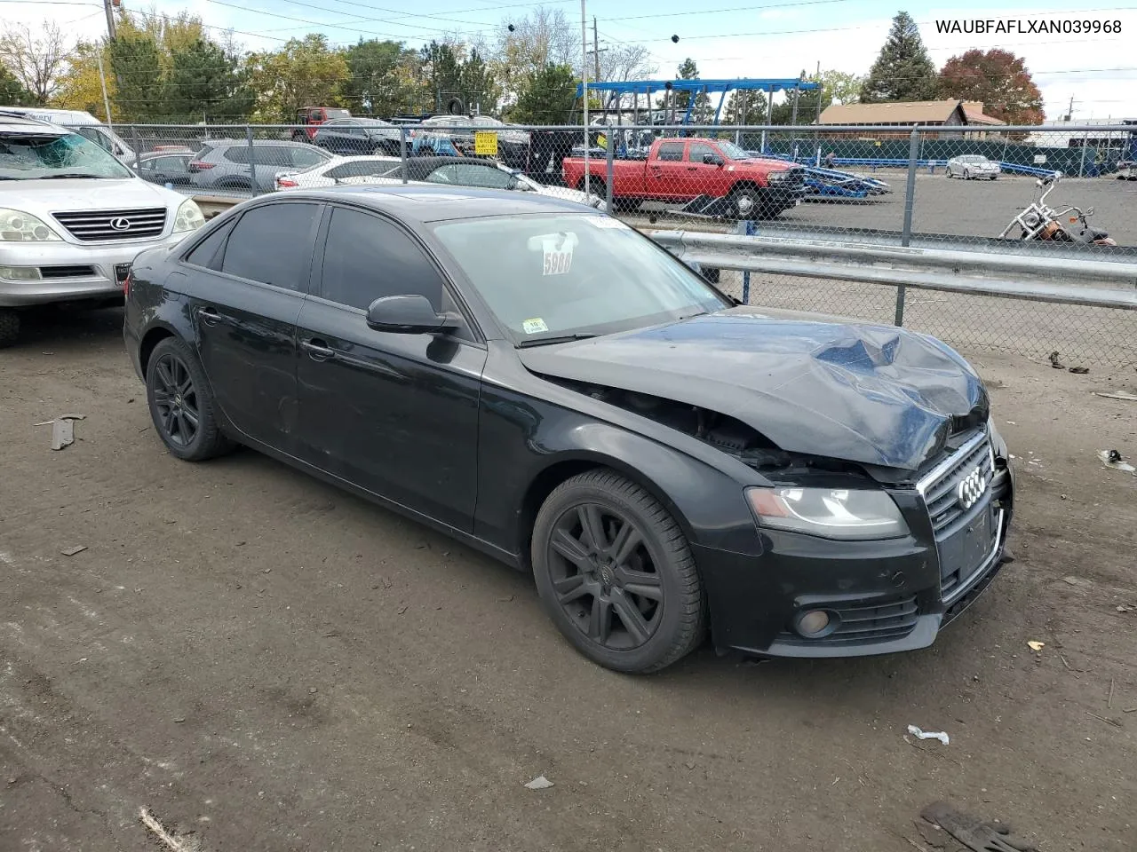 2010 Audi A4 Premium VIN: WAUBFAFLXAN039968 Lot: 76837274