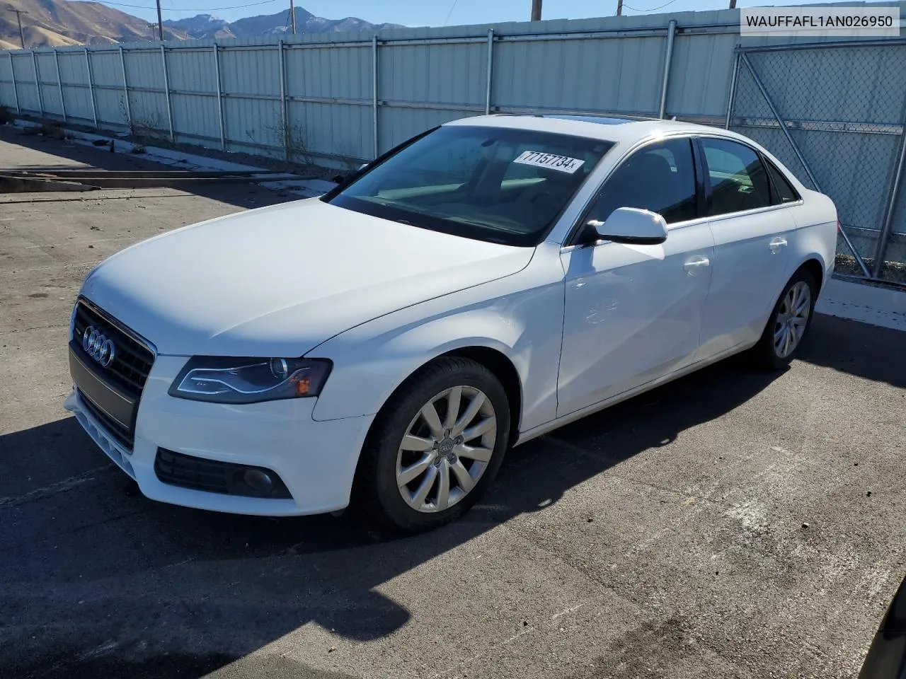 2010 Audi A4 Premium Plus VIN: WAUFFAFL1AN026950 Lot: 77157734