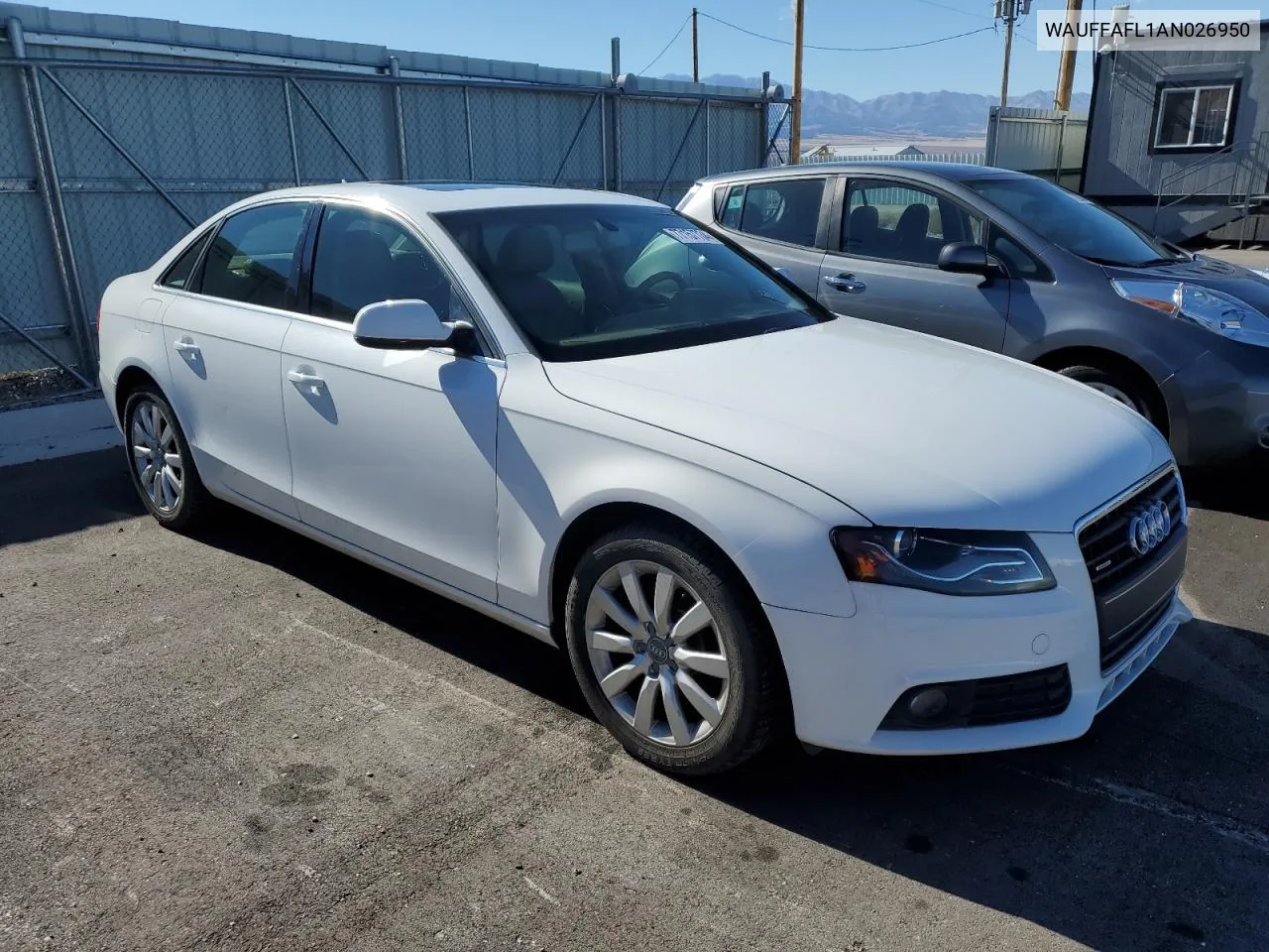 2010 Audi A4 Premium Plus VIN: WAUFFAFL1AN026950 Lot: 77157734