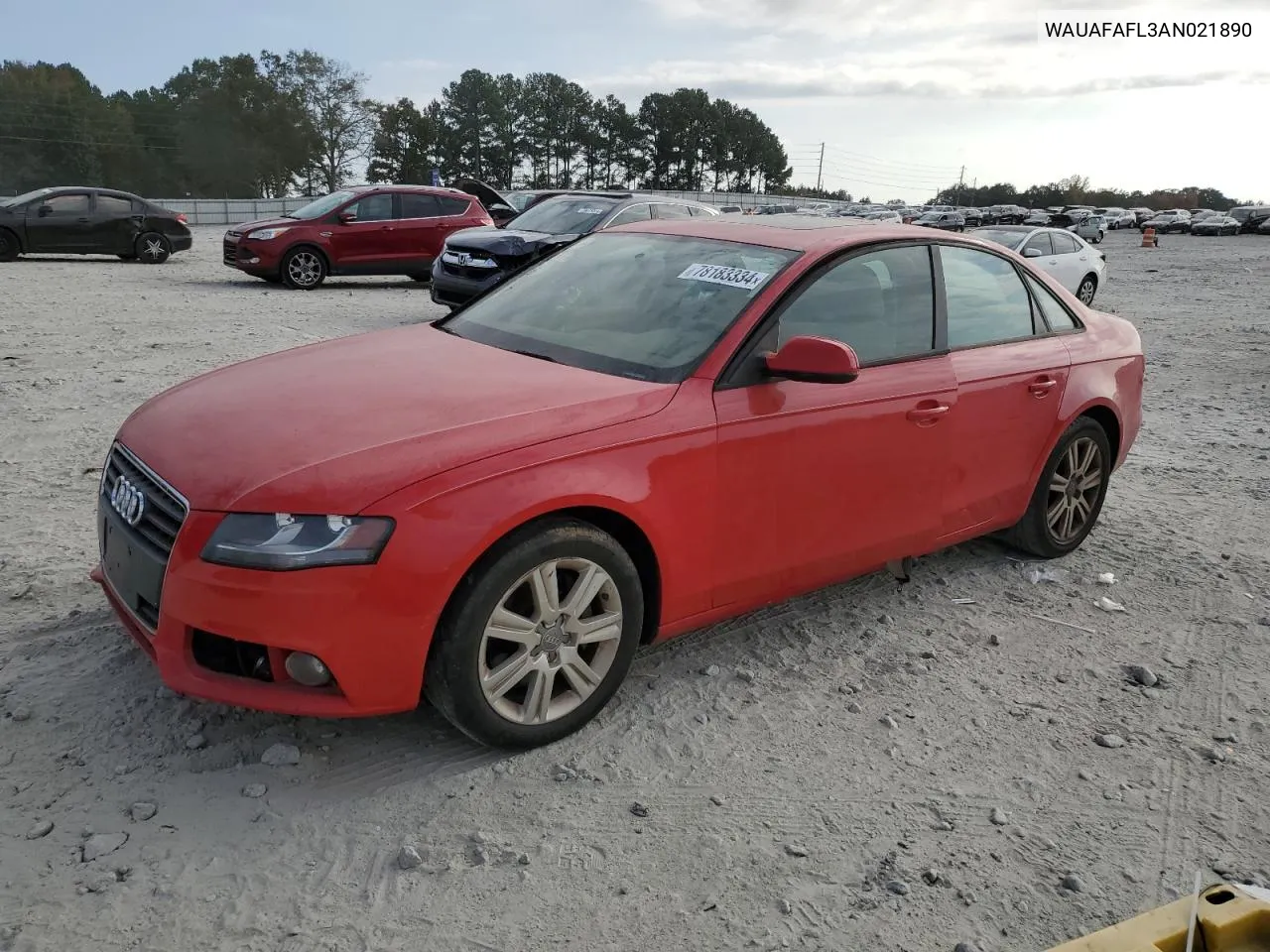 2010 Audi A4 Premium VIN: WAUAFAFL3AN021890 Lot: 78183334