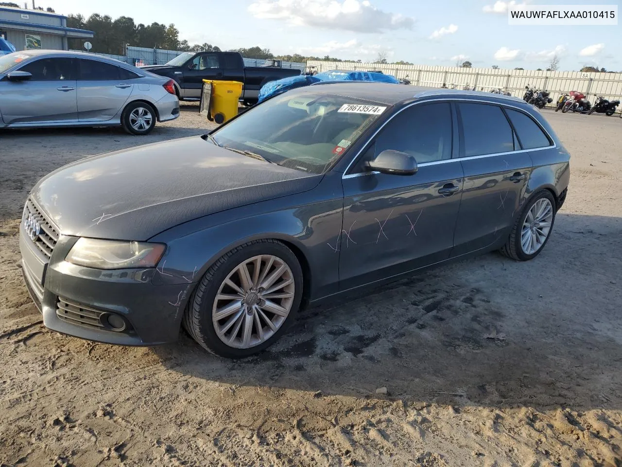 2010 Audi A4 Premium Plus VIN: WAUWFAFLXAA010415 Lot: 78613574