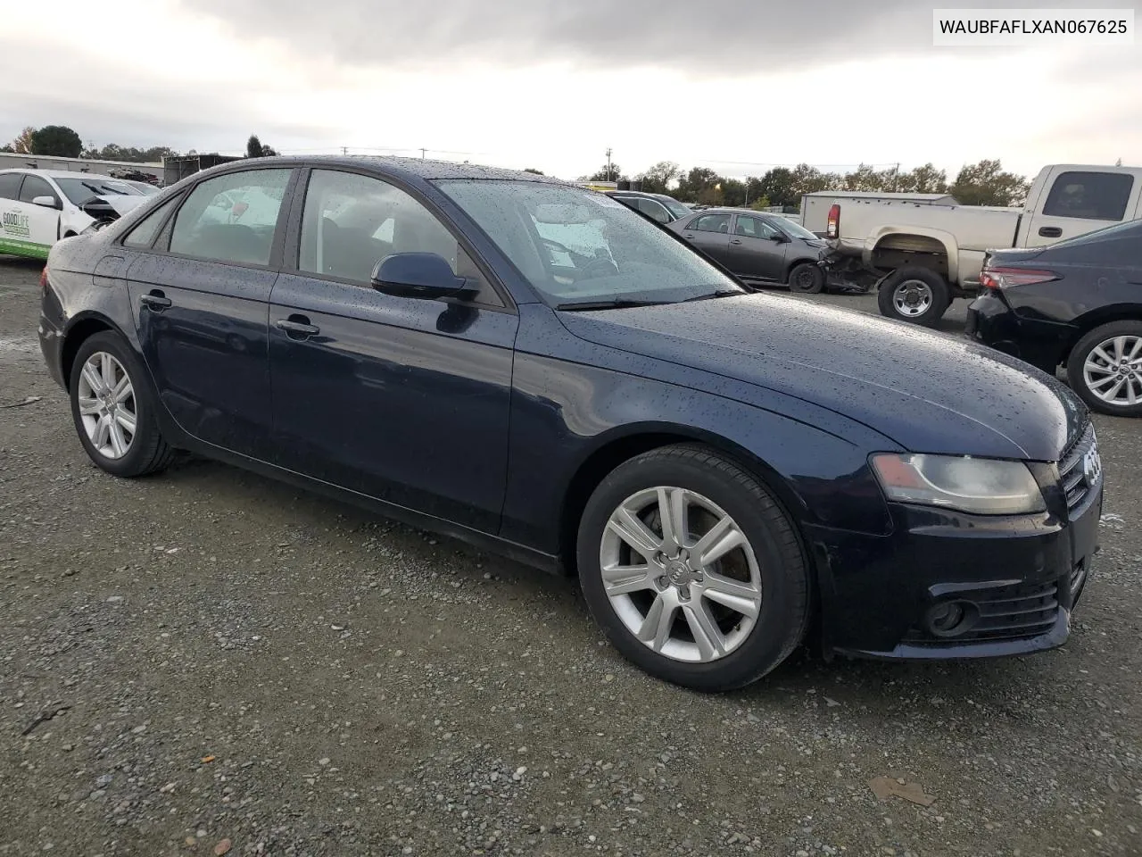 2010 Audi A4 Premium VIN: WAUBFAFLXAN067625 Lot: 79241874