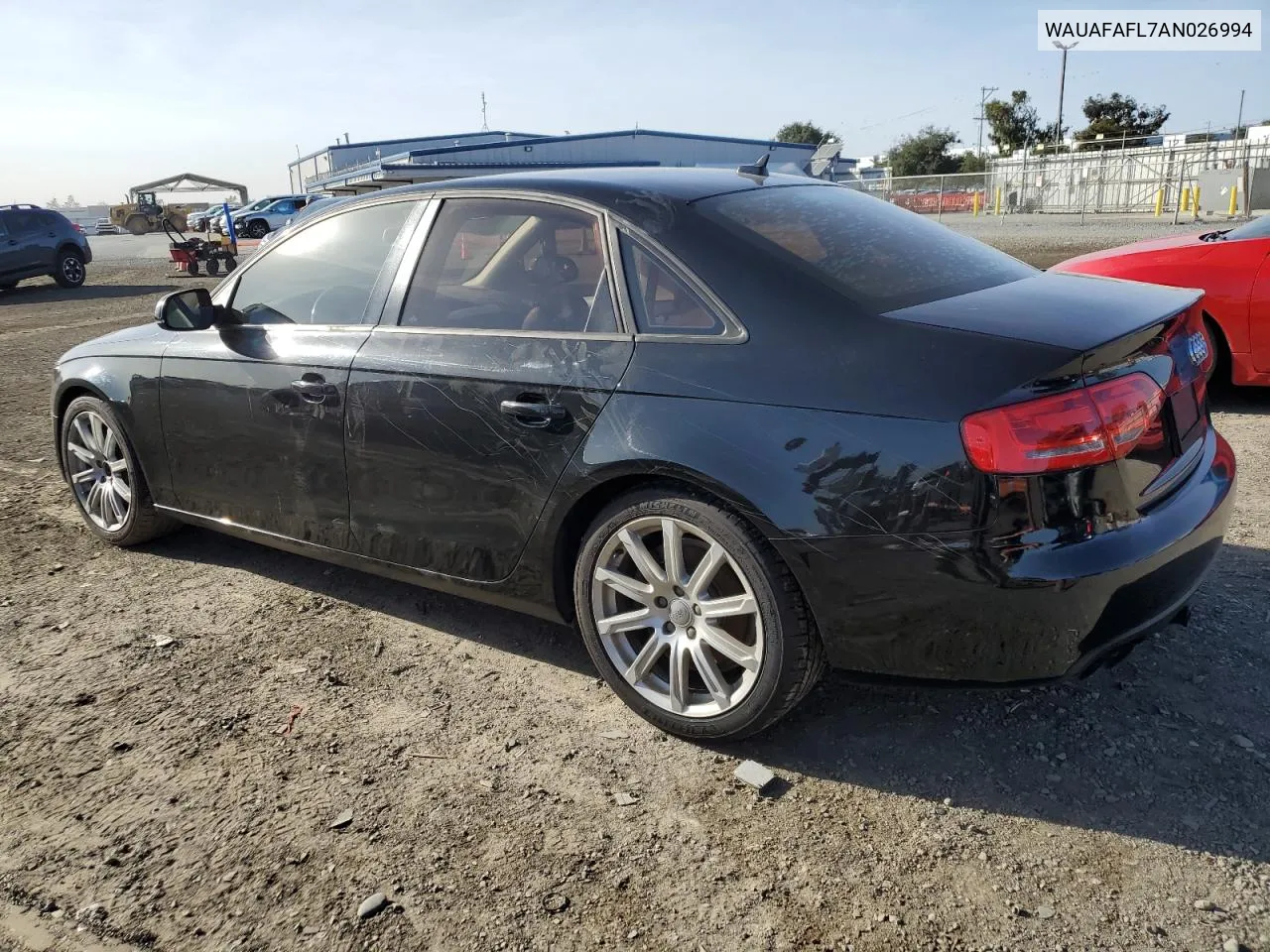 2010 Audi A4 Premium VIN: WAUAFAFL7AN026994 Lot: 79564784