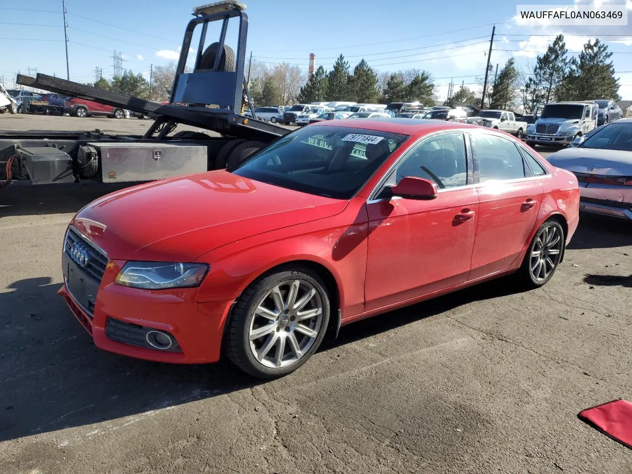 2010 Audi A4 Premium Plus VIN: WAUFFAFL0AN063469 Lot: 79771844