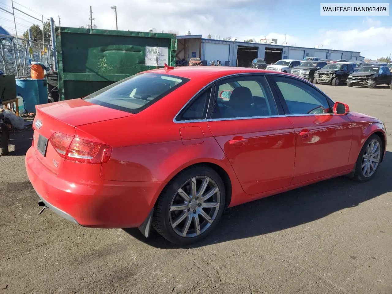 2010 Audi A4 Premium Plus VIN: WAUFFAFL0AN063469 Lot: 79771844