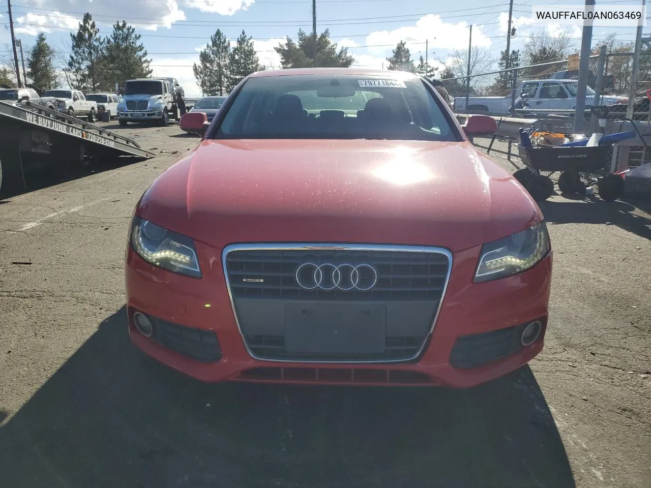 2010 Audi A4 Premium Plus VIN: WAUFFAFL0AN063469 Lot: 79771844