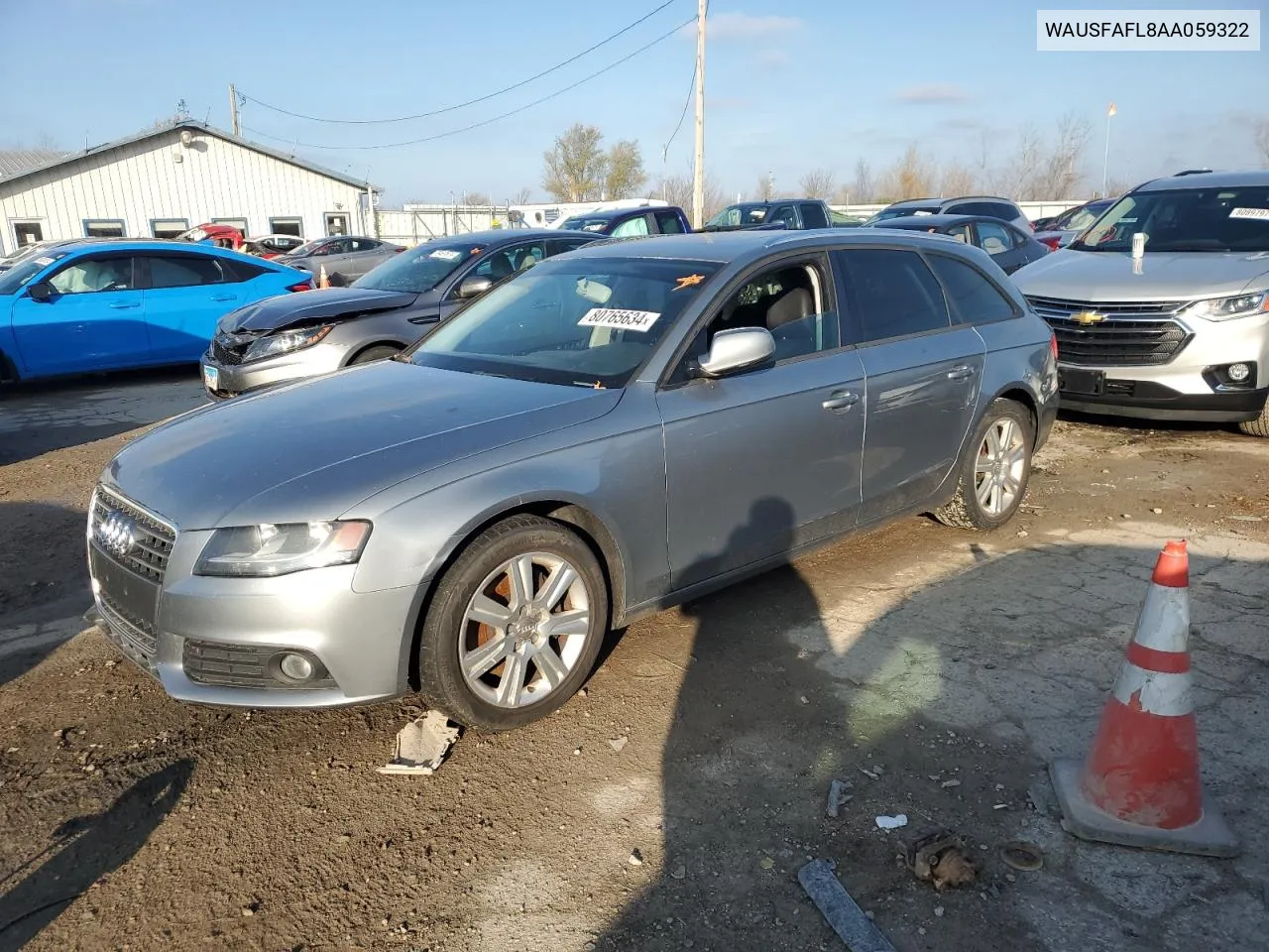 2010 Audi A4 Premium VIN: WAUSFAFL8AA059322 Lot: 80765634