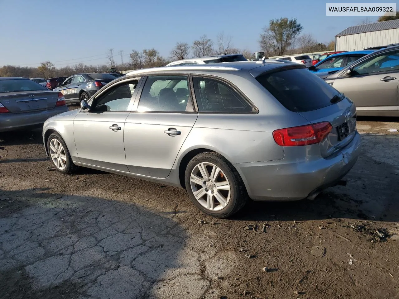 2010 Audi A4 Premium VIN: WAUSFAFL8AA059322 Lot: 80765634