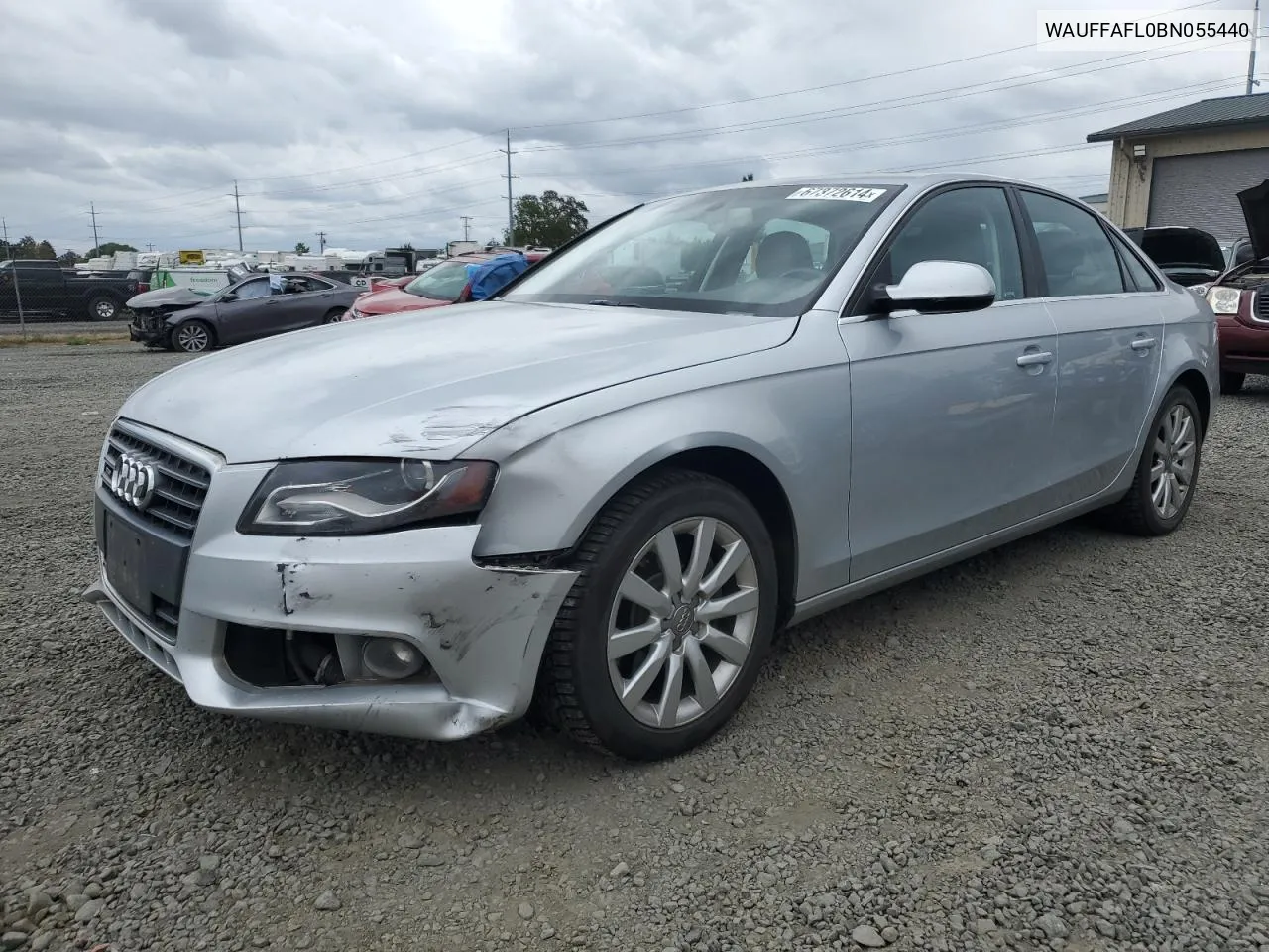 WAUFFAFL0BN055440 2011 Audi A4 Premium Plus