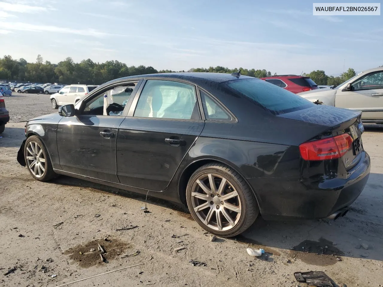 WAUBFAFL2BN026567 2011 Audi A4 Premium