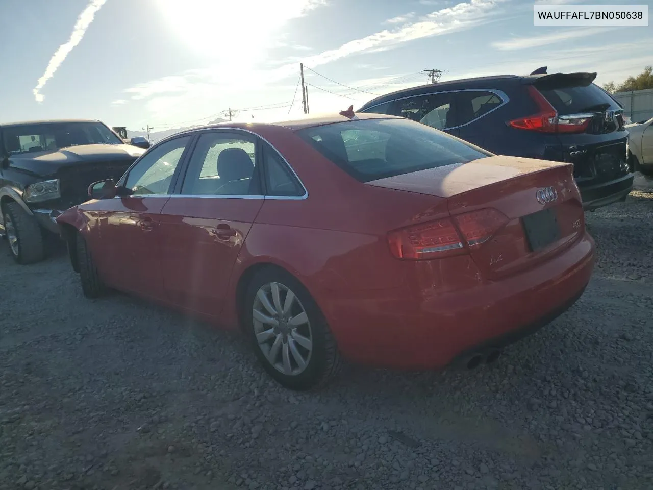 2011 Audi A4 Premium Plus VIN: WAUFFAFL7BN050638 Lot: 75512334