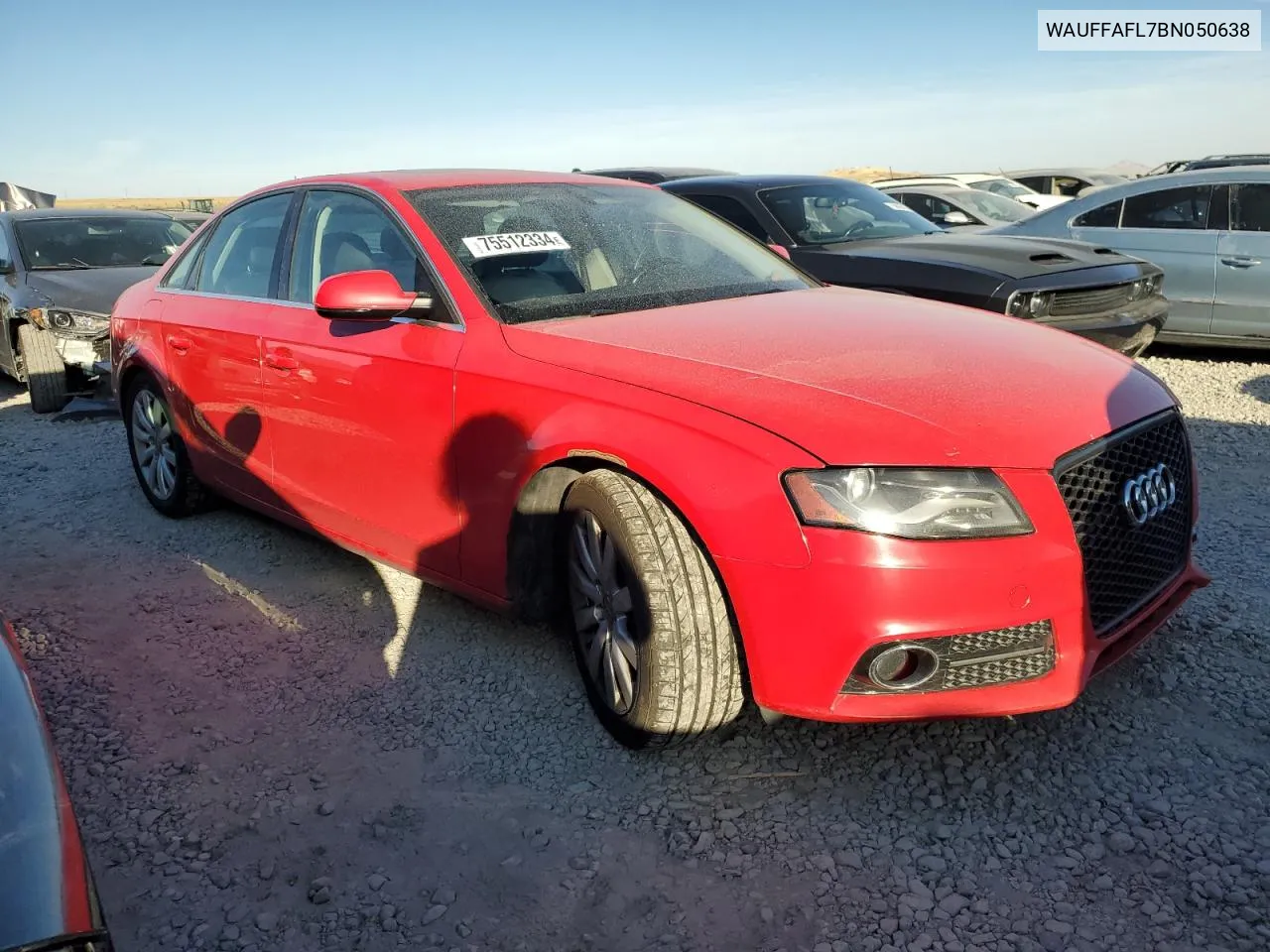 2011 Audi A4 Premium Plus VIN: WAUFFAFL7BN050638 Lot: 75512334