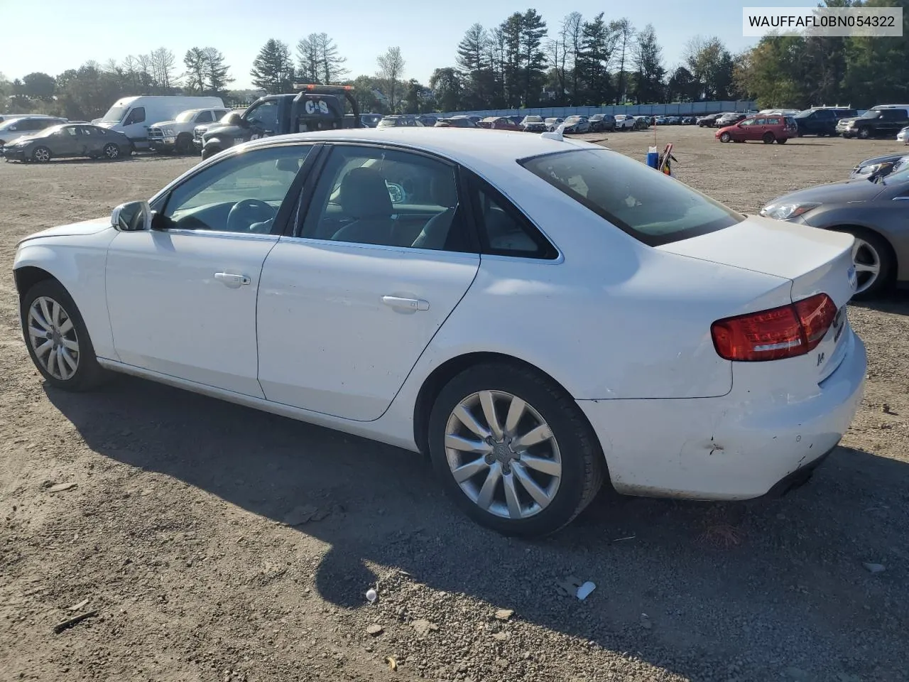 2011 Audi A4 Premium Plus VIN: WAUFFAFL0BN054322 Lot: 75733324