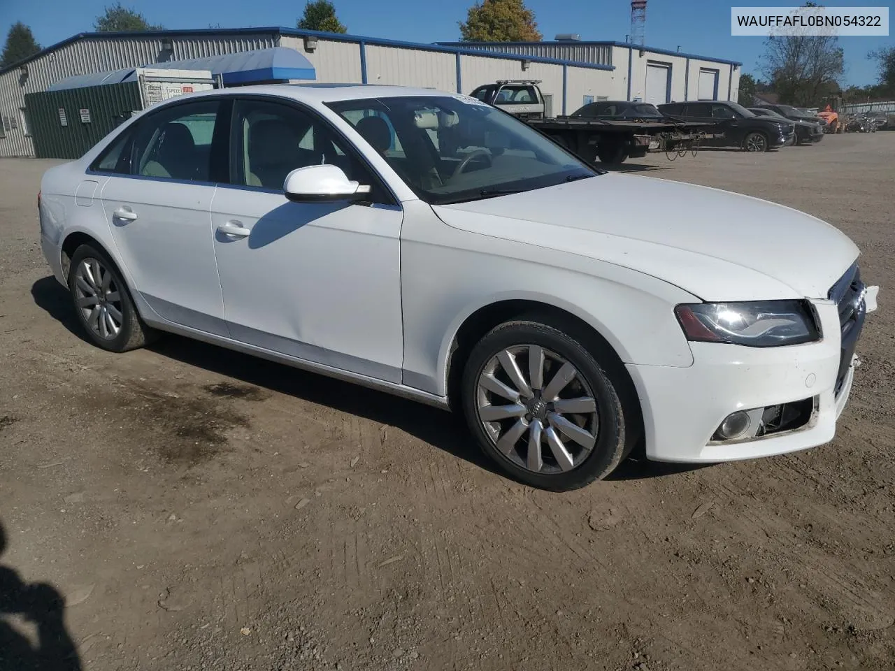 2011 Audi A4 Premium Plus VIN: WAUFFAFL0BN054322 Lot: 75733324