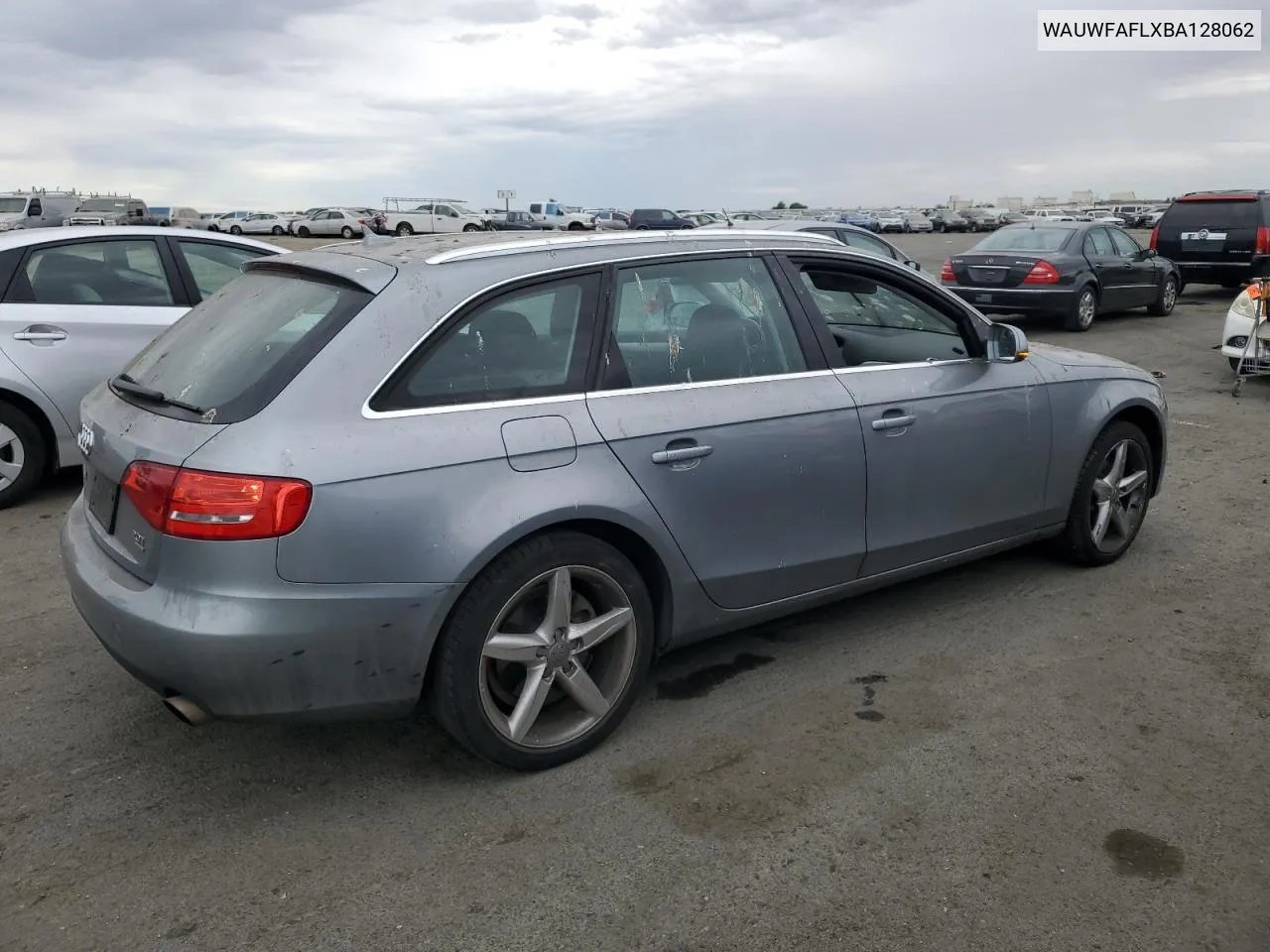 2011 Audi A4 Premium Plus VIN: WAUWFAFLXBA128062 Lot: 75885234