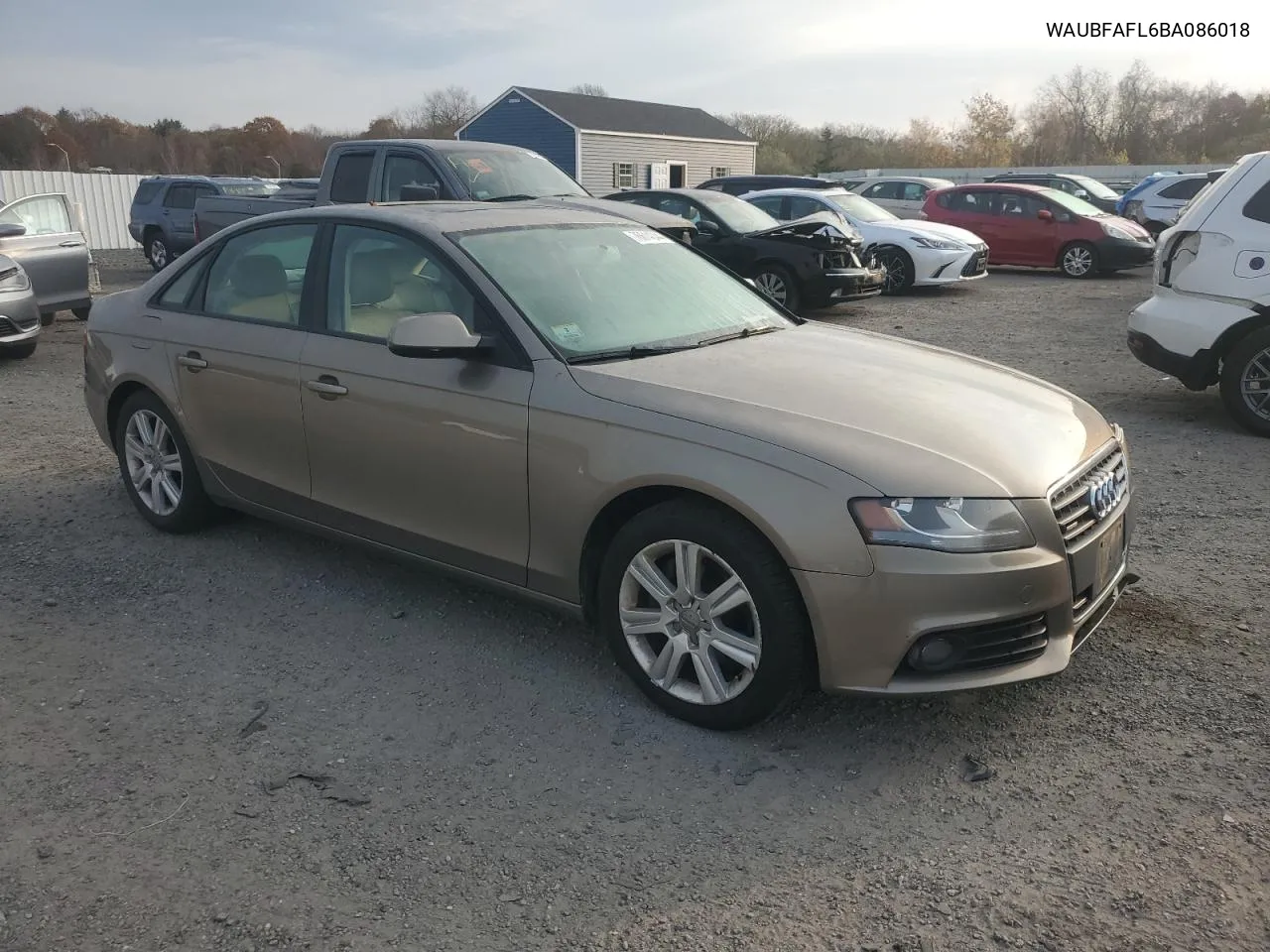 2011 Audi A4 Premium VIN: WAUBFAFL6BA086018 Lot: 76614044