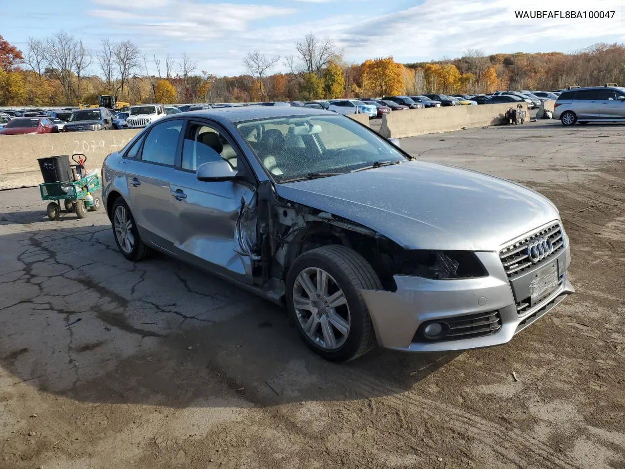 2011 Audi A4 Premium VIN: WAUBFAFL8BA100047 Lot: 76942534