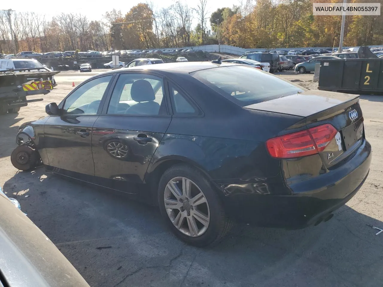 2011 Audi A4 Premium VIN: WAUDFAFL4BN055397 Lot: 77244104