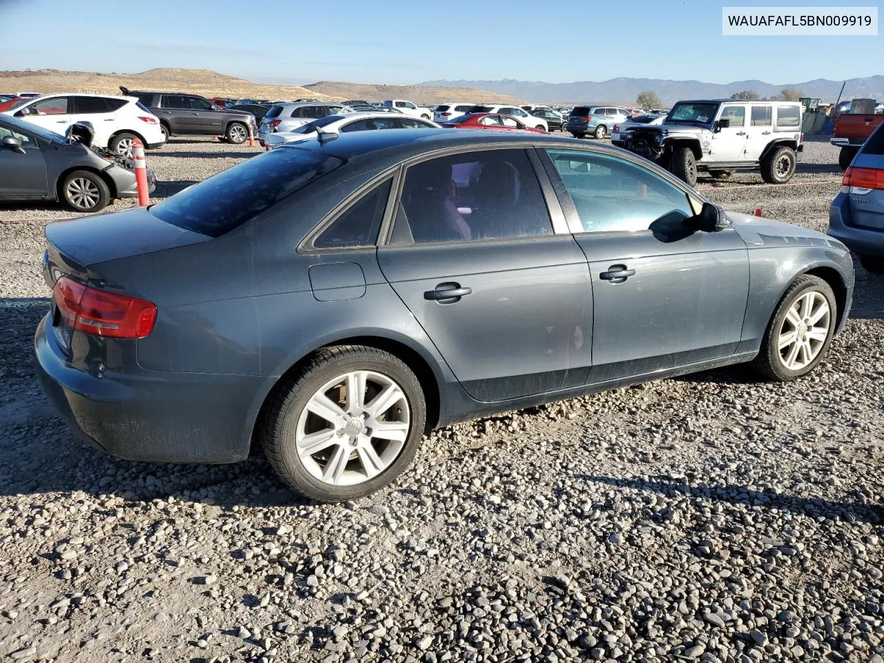 2011 Audi A4 Premium VIN: WAUAFAFL5BN009919 Lot: 78916634