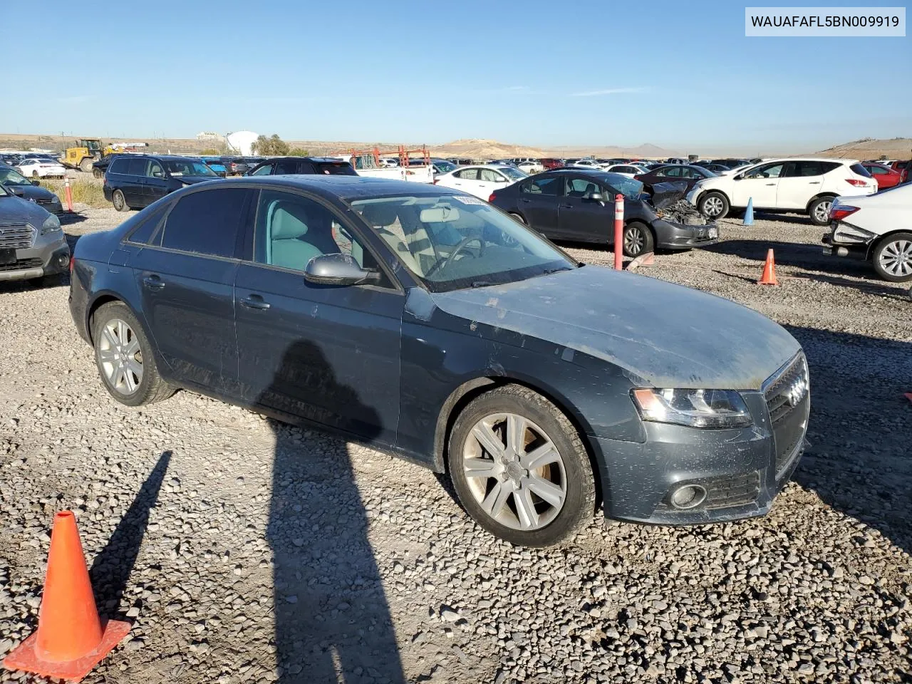 2011 Audi A4 Premium VIN: WAUAFAFL5BN009919 Lot: 78916634