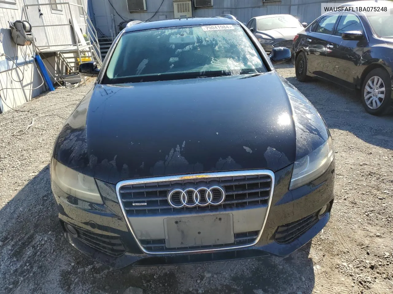 2011 Audi A4 Premium VIN: WAUSFAFL1BA075248 Lot: 79041984