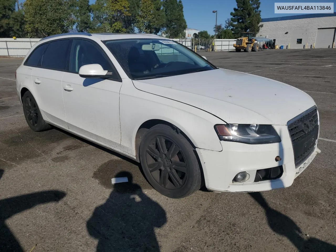 2011 Audi A4 Premium VIN: WAUSFAFL4BA113846 Lot: 80556514