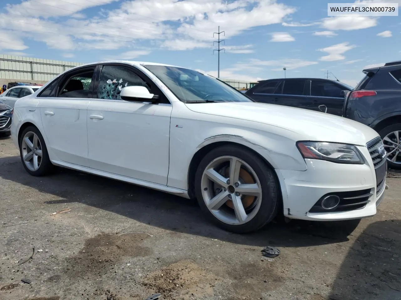 WAUFFAFL3CN000739 2012 Audi A4 Premium Plus