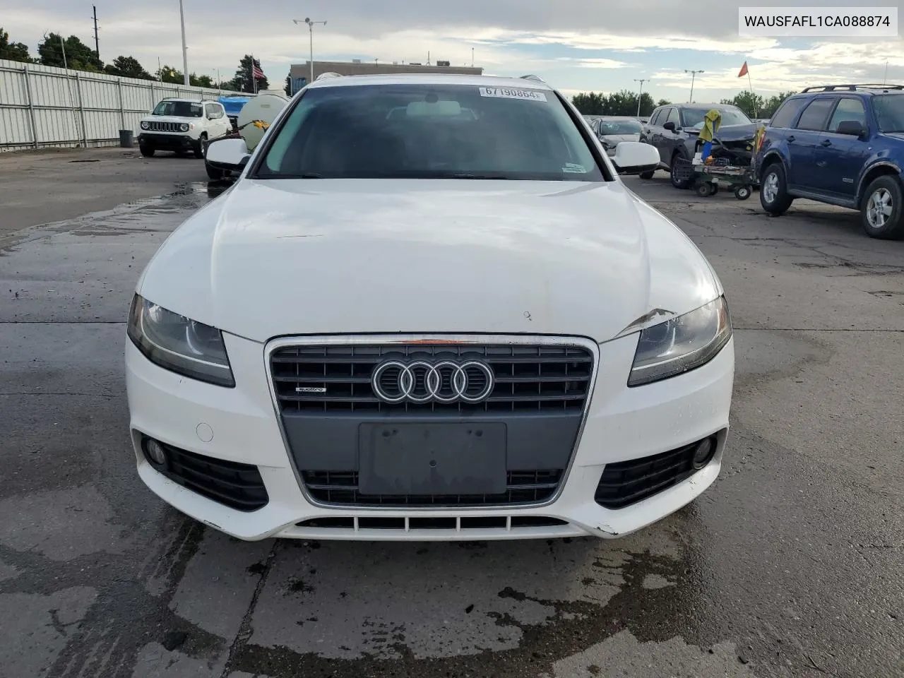 2012 Audi A4 Premium VIN: WAUSFAFL1CA088874 Lot: 67190864