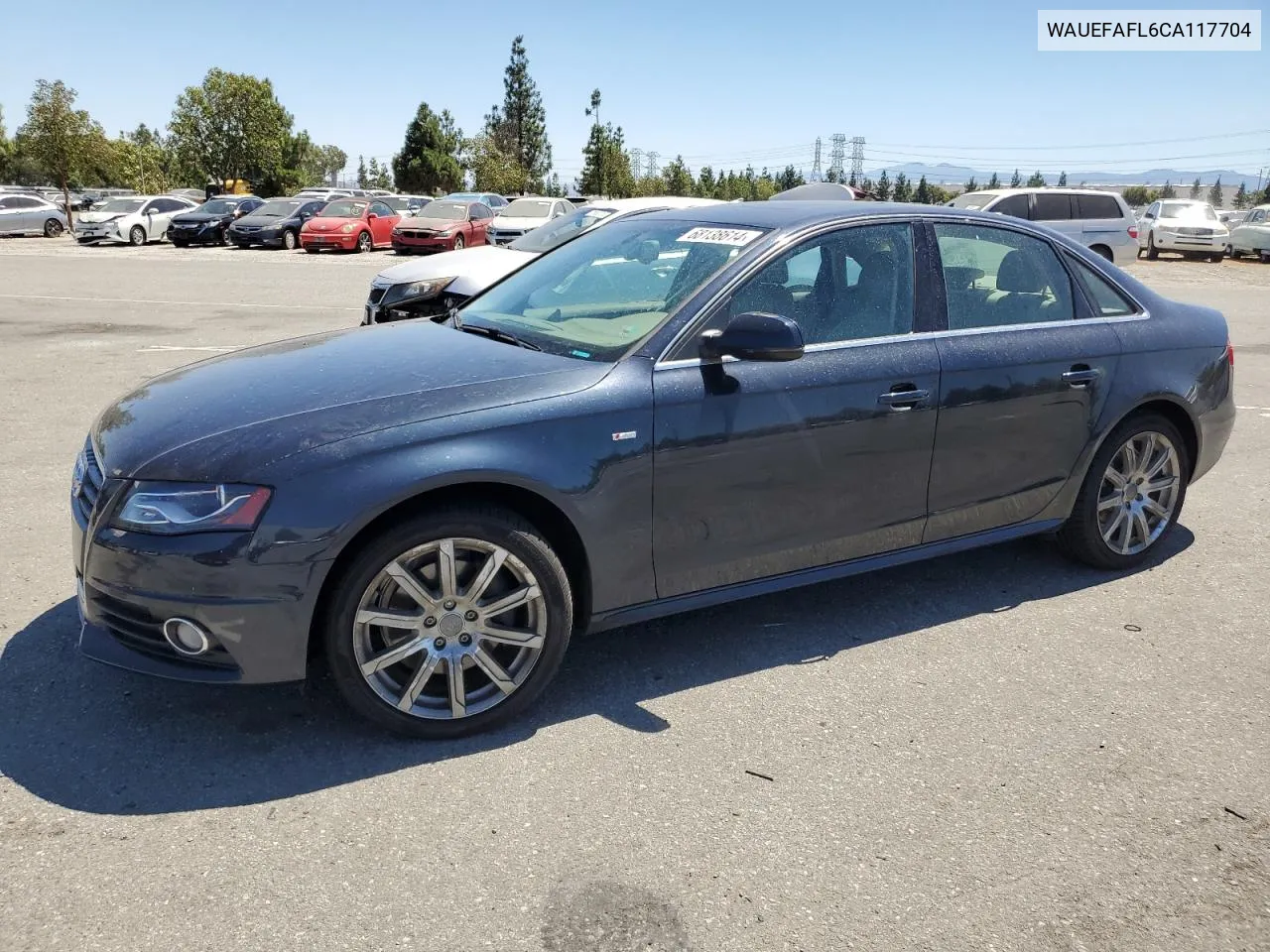 2012 Audi A4 Premium Plus VIN: WAUEFAFL6CA117704 Lot: 68138614