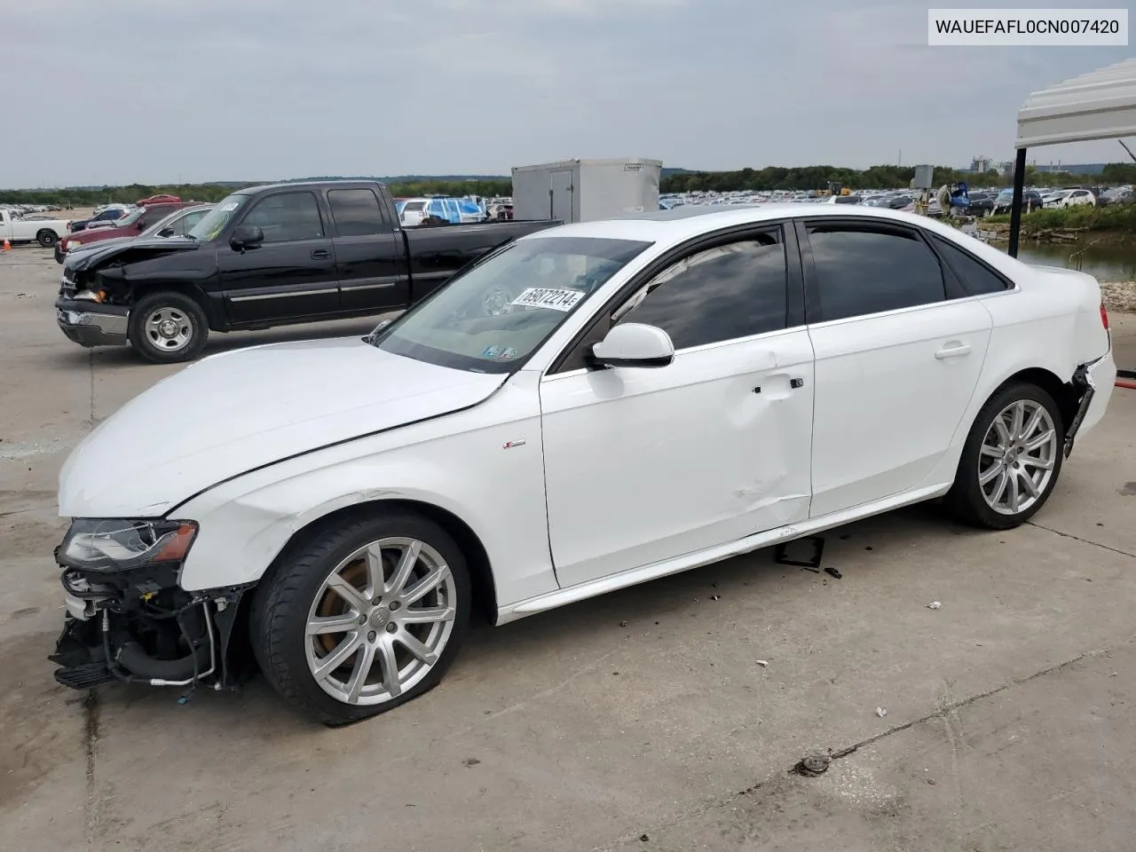 2012 Audi A4 Premium Plus VIN: WAUEFAFL0CN007420 Lot: 69872214