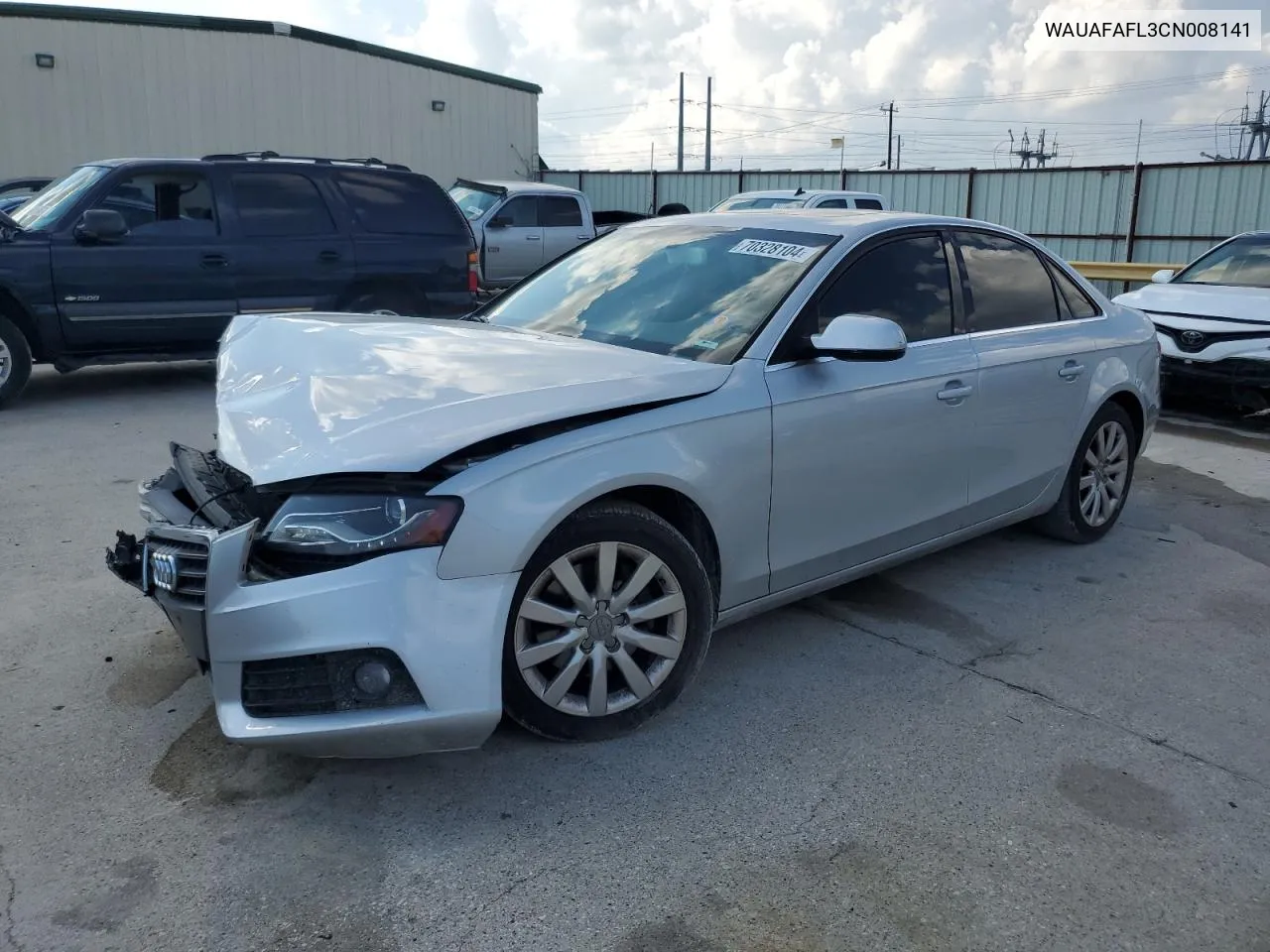 2012 Audi A4 Premium VIN: WAUAFAFL3CN008141 Lot: 70328104