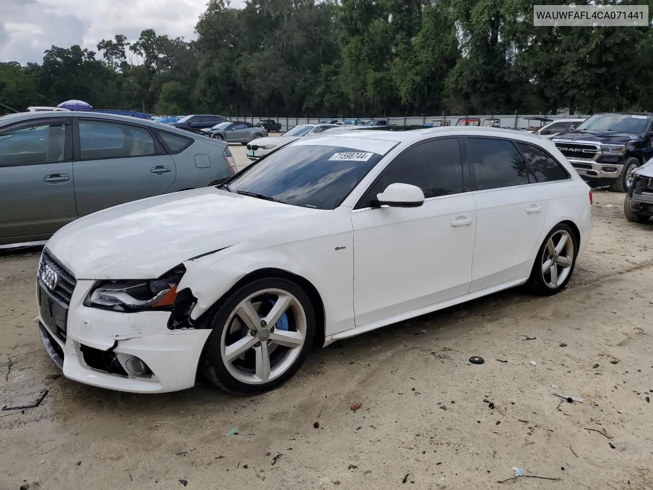 2012 Audi A4 Premium Plus VIN: WAUWFAFL4CA071441 Lot: 71598744