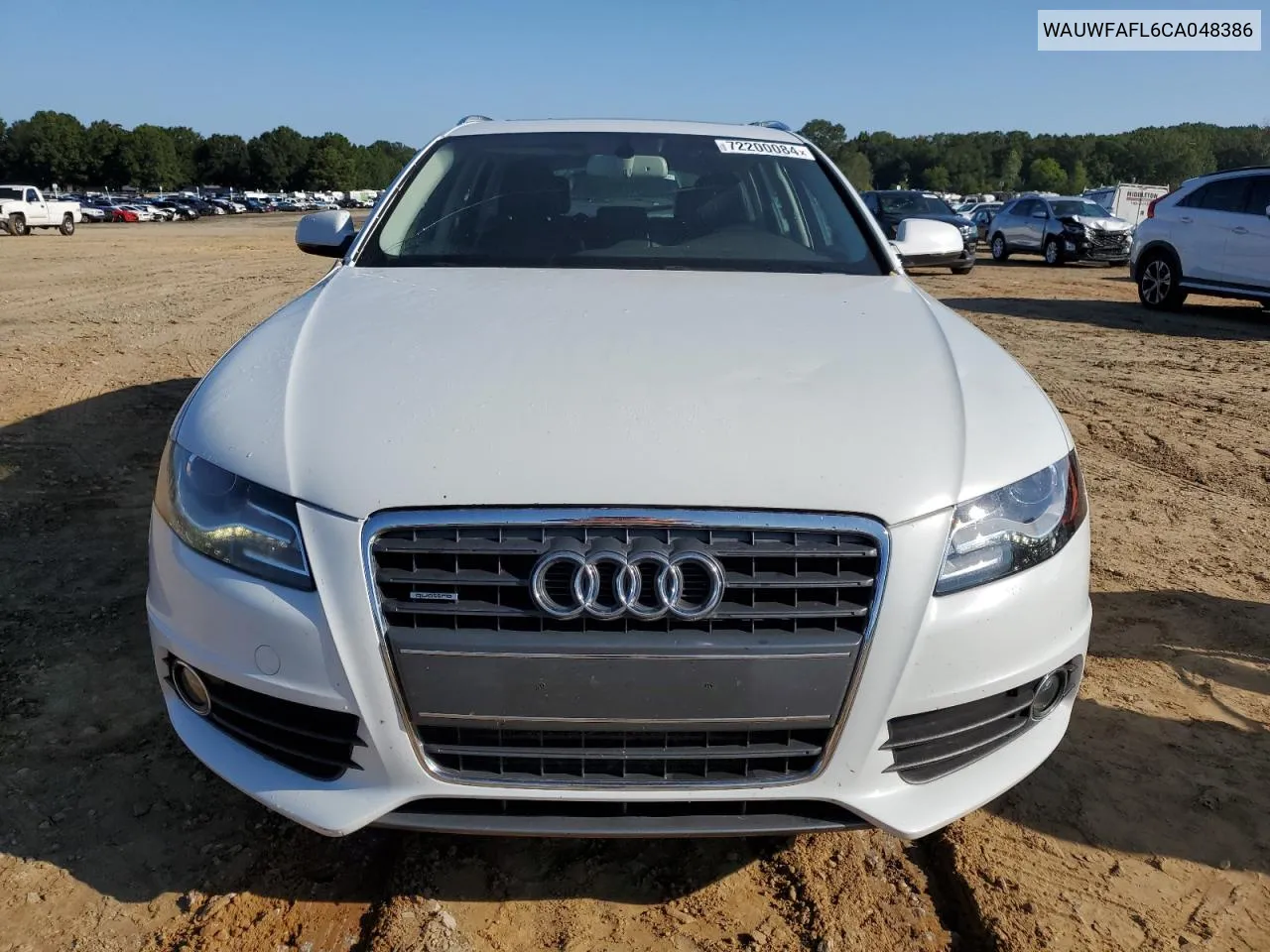 2012 Audi A4 Premium Plus VIN: WAUWFAFL6CA048386 Lot: 72200084