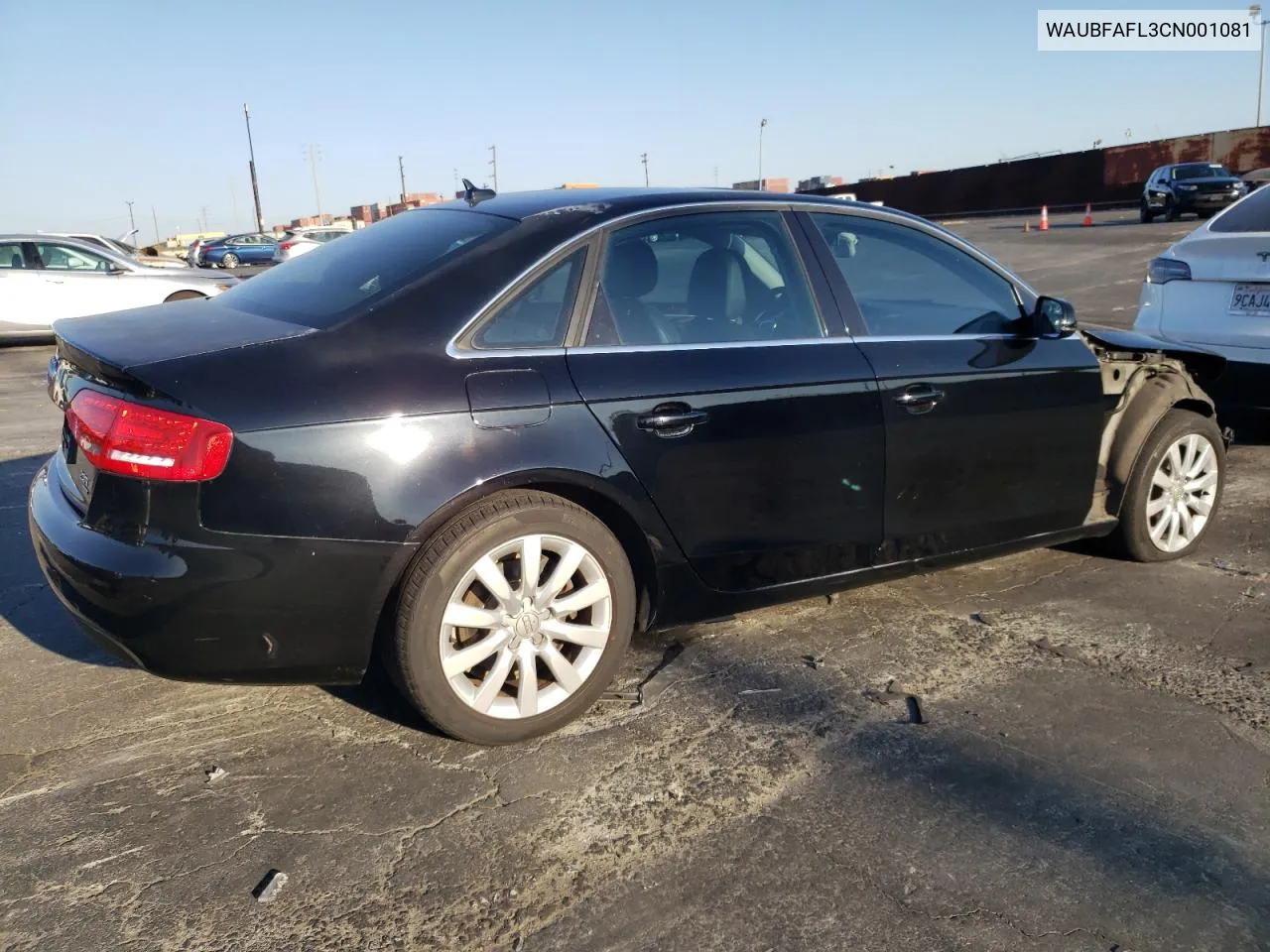 WAUBFAFL3CN001081 2012 Audi A4 Premium