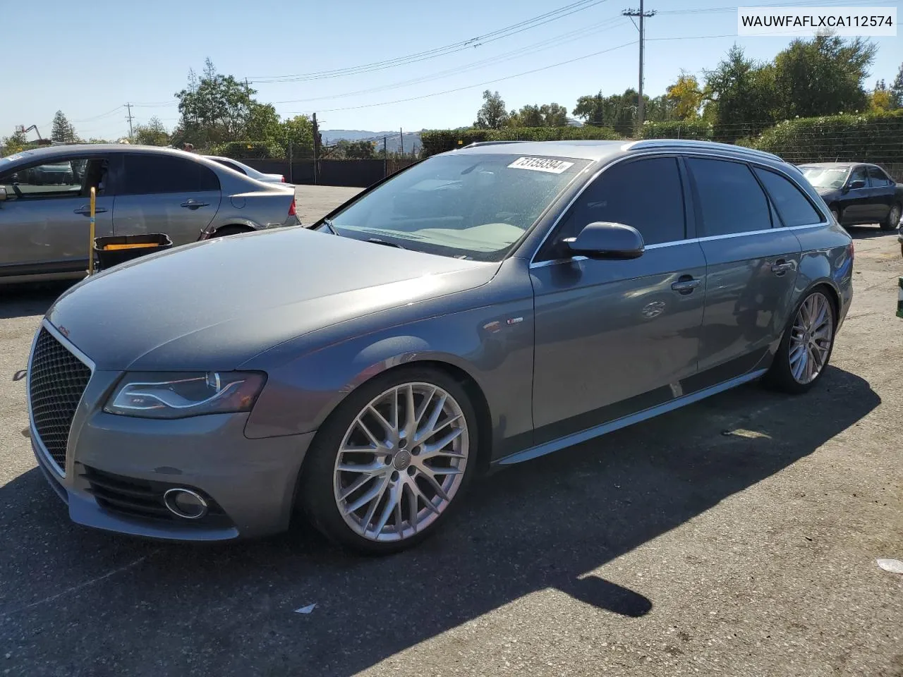 2012 Audi A4 Premium Plus VIN: WAUWFAFLXCA112574 Lot: 73159394