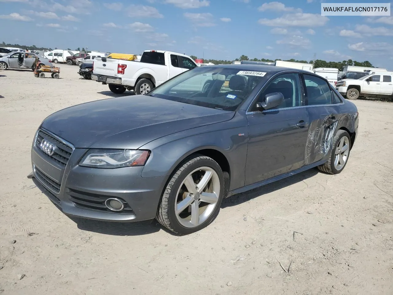 2012 Audi A4 Prestige VIN: WAUKFAFL6CN017176 Lot: 73693284