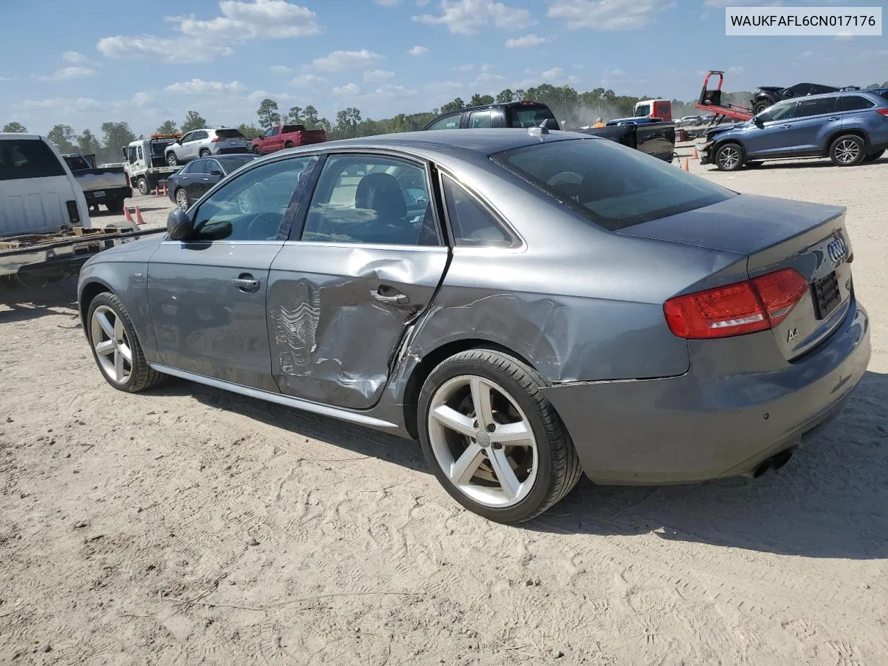 2012 Audi A4 Prestige VIN: WAUKFAFL6CN017176 Lot: 73693284