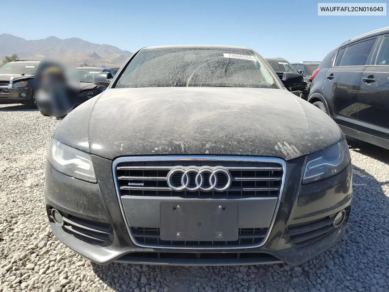 2012 Audi A4 Premium Plus VIN: WAUFFAFL2CN016043 Lot: 73966594