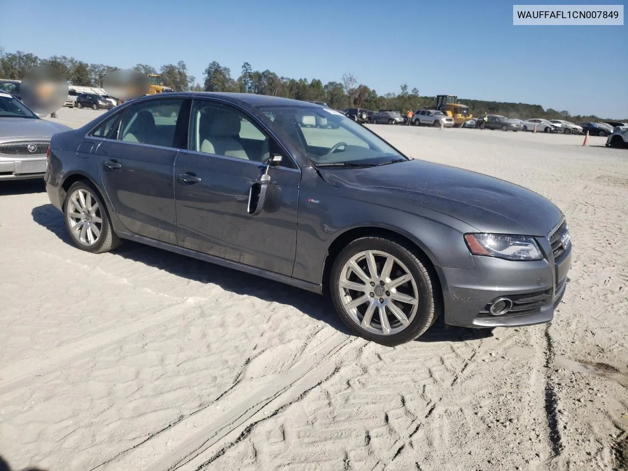 2012 Audi A4 Premium Plus VIN: WAUFFAFL1CN007849 Lot: 75076294