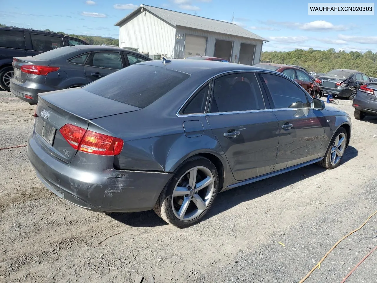 2012 Audi A4 Premium Plus VIN: WAUHFAFLXCN020303 Lot: 75293964