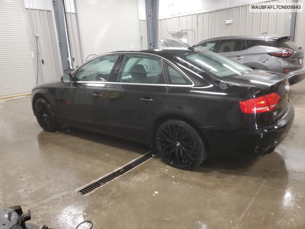 2012 Audi A4 Premium VIN: WAUBFAFL7CN008843 Lot: 76194044