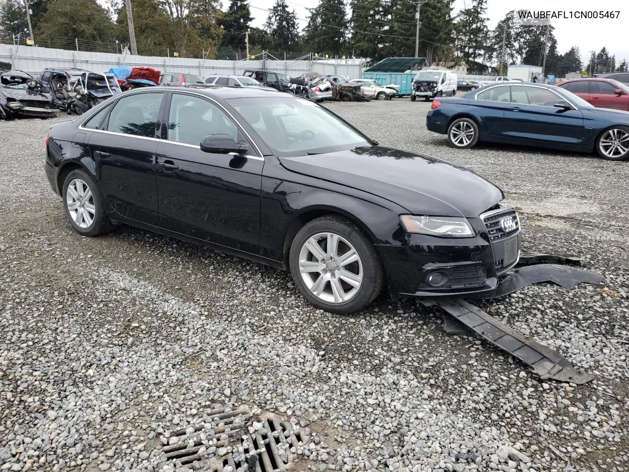 2012 Audi A4 Premium VIN: WAUBFAFL1CN005467 Lot: 76372814