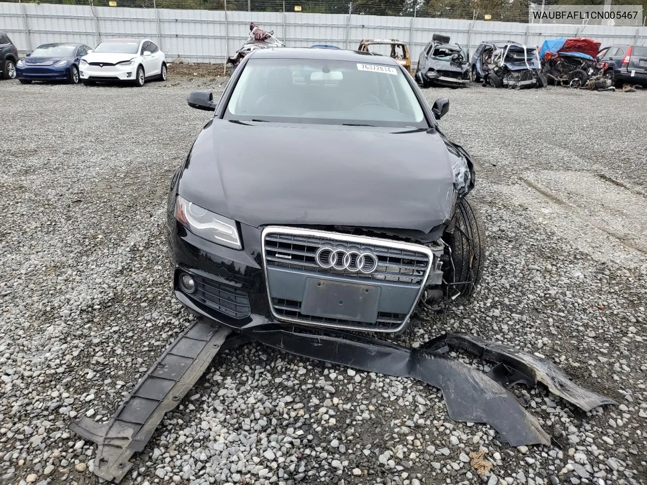 2012 Audi A4 Premium VIN: WAUBFAFL1CN005467 Lot: 76372814