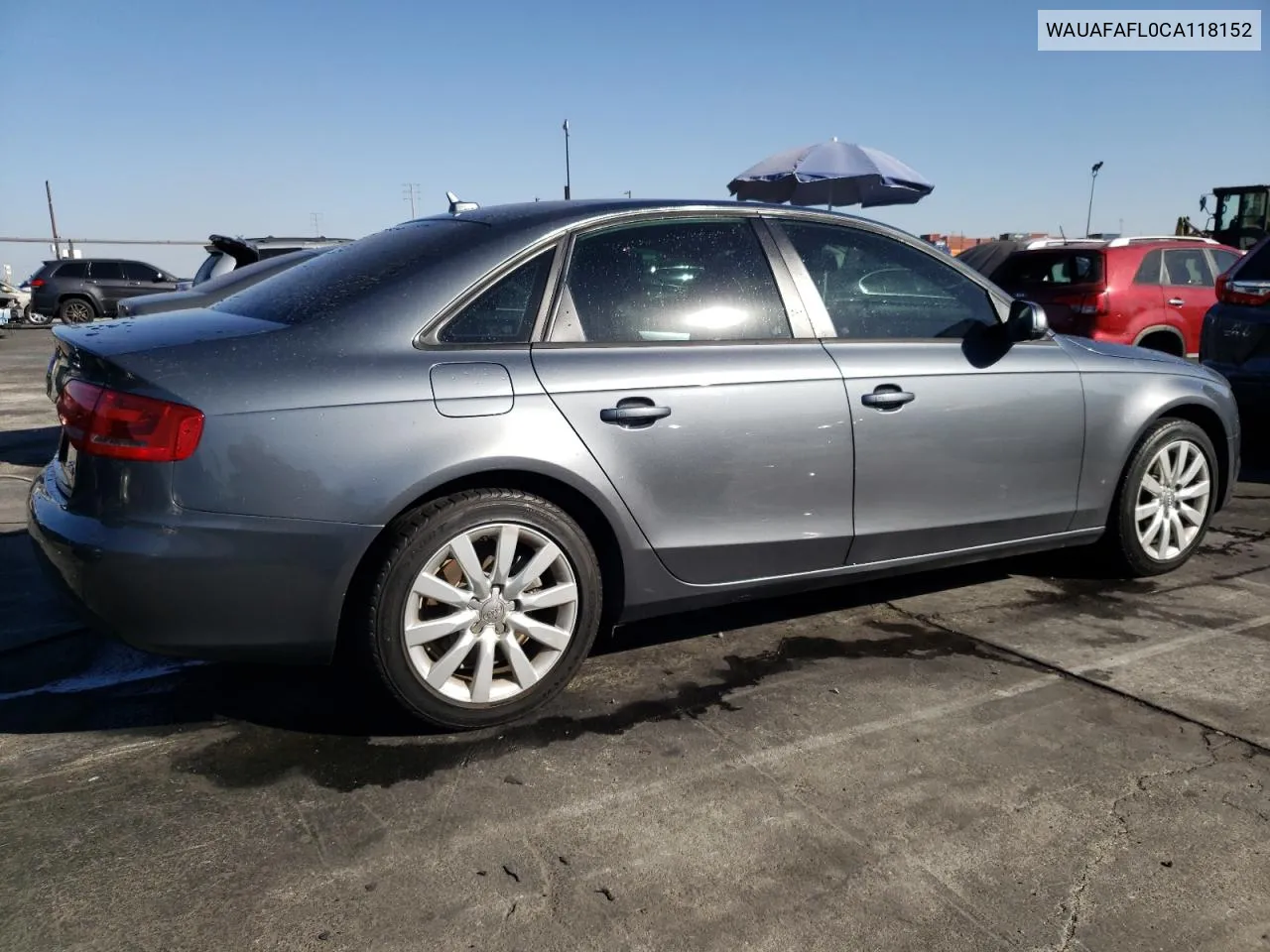 2012 Audi A4 Premium VIN: WAUAFAFL0CA118152 Lot: 76379414