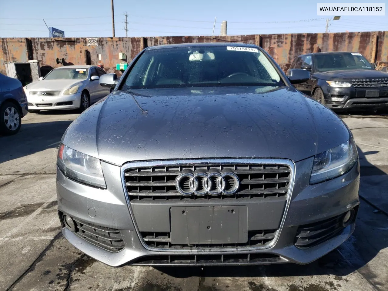 2012 Audi A4 Premium VIN: WAUAFAFL0CA118152 Lot: 76379414