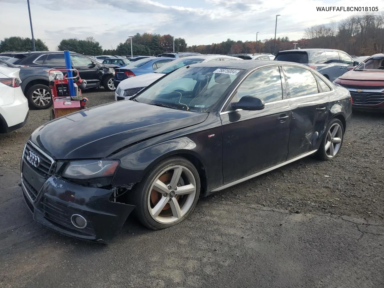 2012 Audi A4 Premium Plus VIN: WAUFFAFL8CN018105 Lot: 78875084