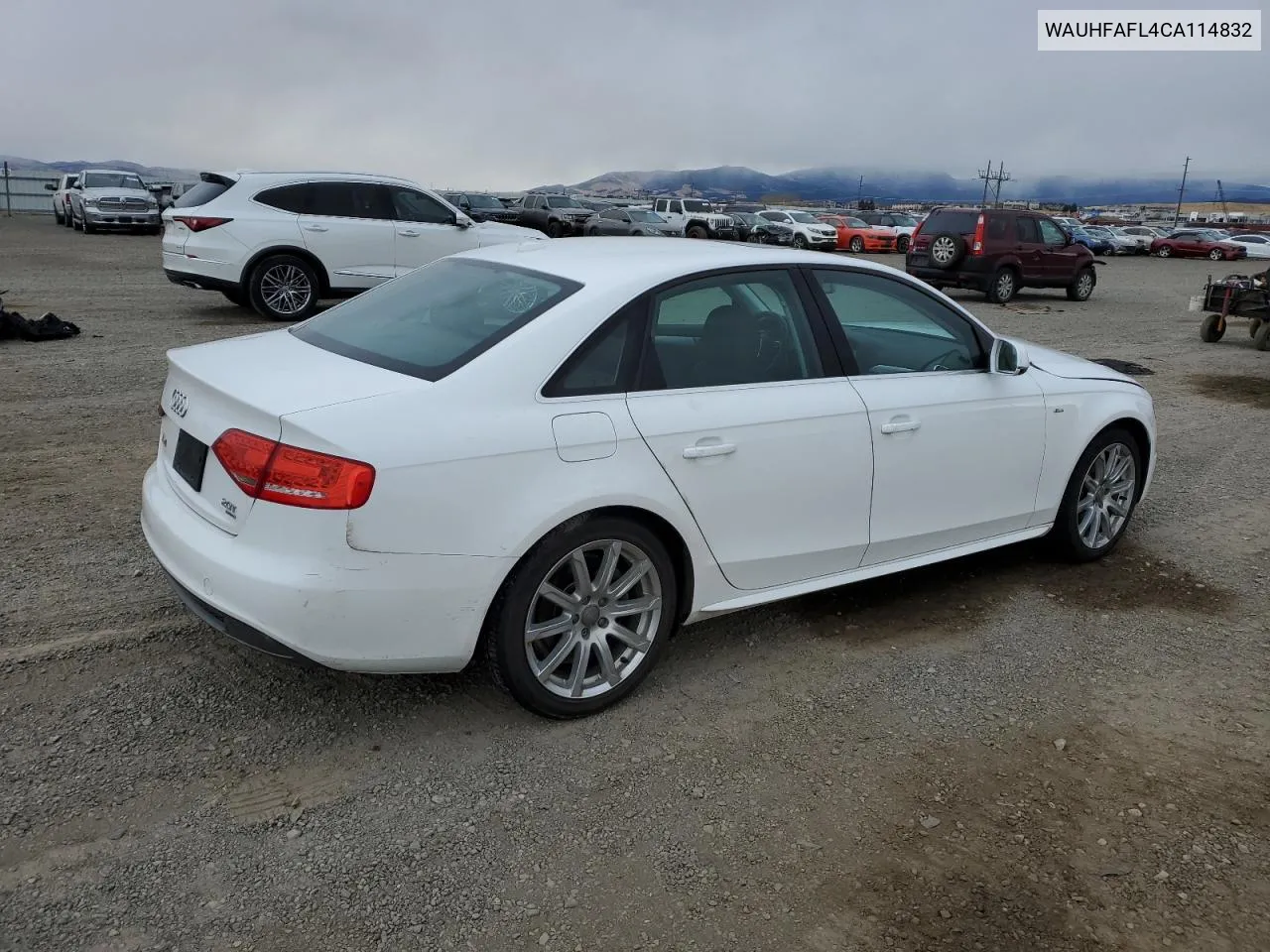 2012 Audi A4 Premium Plus VIN: WAUHFAFL4CA114832 Lot: 79442194